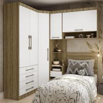 Quarto Solt 5 Módulos E Cabeceira Paris Luciane Móveis Avelã Pf-branco Pf Quarto Solt 5 Módulos E Cabeceira Paris Luciane Móveis Avelã Pf-branco Pf