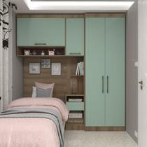 Quarto Solteiro: Guarda-roupas, Mesa, Nicho - Luciane Avelã Quarto Solteiro: Guarda-roupas, Mesa, Nicho - Luciane Avelã