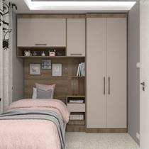 Quarto Solteiro: Guarda-roupas, Mesa, Nicho - Luciane Avelã