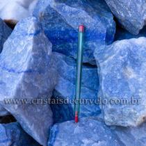 Quartzo Azul Bruto Natural Grande Peça para Jardim - 20 a 30kg