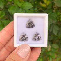 Quartzo Blueberry Trillion SET 10,37ct