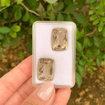 Quartzo Fumê Cushion Par 37,83ct