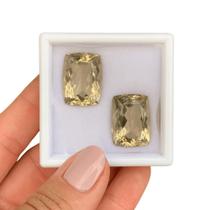 Quartzo Fumê Cushion Par 37,85ct