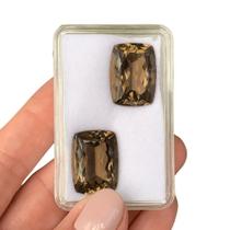 Quartzo Fumê Cushion Par 39,18ct