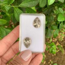 Quartzo Fumê Gota Par 14,04ct