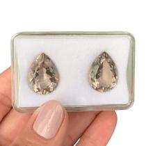 Quartzo Fumê Gota Par 24,06ct