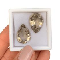 Quartzo Fumê Gota Par 26,16ct