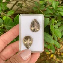 Quartzo Fumê Gota Par 27,56ct