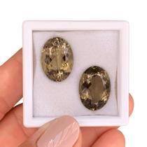 Quartzo Fumê Oval Par 20,99ct