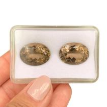 Quartzo Fumê Oval Par 31,80ct