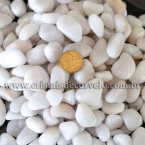 Quartzo Leitoso Rolado Natural 1kg - Pedra de 10 a 20mm - Tipo A Quartzo Leitoso Rolado Natural 1kg - Pedra de 10 a 20mm - Tipo A