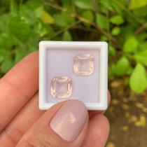 Quartzo Rosa Asscher Par 5,67ct Quartzo Rosa Asscher Par 5,67ct