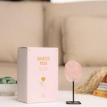 Quartzo Rosa Base de Ferro - Coleção Feng Shui Amor