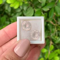 Quartzo Rosa Brilhante ø9,9mm Par 6,74ct Quartzo Rosa Brilhante ø9,9mm Par 6,74ct