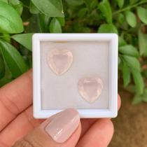 Quartzo Rosa Coração Par 10,49ct