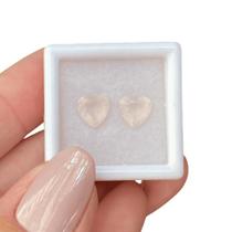 Quartzo Rosa Coração Par 2,16ct