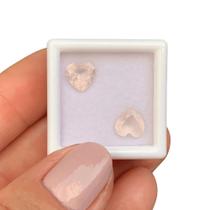 Quartzo Rosa Coração Par 2,21ct