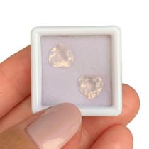 Quartzo Rosa Coração Par 3,30ct Quartzo Rosa Coração Par 3,30ct