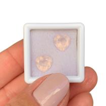 Quartzo Rosa Coração Par 3,56ct