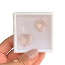 Quartzo Rosa Coração Par 36,87ct Quartzo Rosa Coração Par 36,87ct
