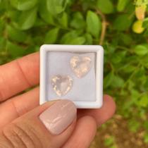 Quartzo Rosa Coração Par 5,74ct