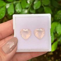Quartzo Rosa Coração Par 9,38ct