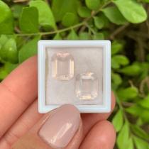 Quartzo Rosa EmeraldCut Par 7,99ct Quartzo Rosa EmeraldCut Par 7,99ct
