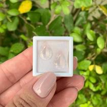 Quartzo Rosa Gota Par 5,79ct