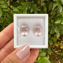 Quartzo Rosa Oval Par 12,00ct