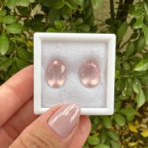 Quartzo Rosa Oval Par 12,46ct