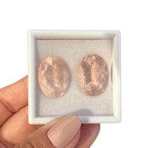 Quartzo Rosa Oval Par 49,40ct