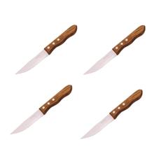 Quatro Facas Jumbo Churrasco - Madeira - 25cm Quatro Facas Jumbo Churrasco - Madeira - 25cm