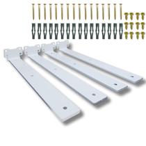 Quatro Suportes Fixadores De Parede Suporte 35cm Para Prateleira Suspensa Mão Francesa Quatro Suportes Fixadores De Parede Suporte 35cm Para Prateleira Suspensa Mão Francesa