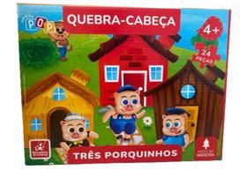 Qubra-cabecas tres porquinho 24 peças - a casa