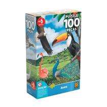 Quebra Cabeça 100 Peças Aves Grow 03925 Quebra Cabeça 100 Peças Aves Grow 03925