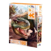 Quebra-Cabeça - 100 Peças - Batalha dos Dinos - Pais e Filhos Quebra-Cabeça - 100 Peças - Batalha dos Dinos - Pais e Filhos