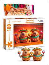 Quebra Cabeça 100 Peças Capivara Mexicana Infantil Educativo