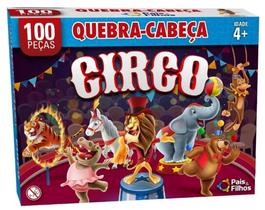 Quebra-Cabeça 100 Peças Circo Brinquedo Infantil