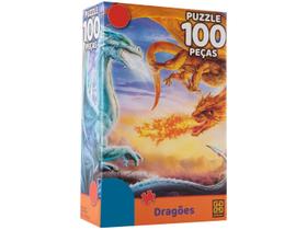 Quebra-cabeça 100 Peças Dragões Grow Quebra-cabeça 100 Peças Dragões Grow