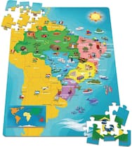 Quebra-cabeça 100 Peças História e Geografia - Mapa do Brasil Toyster 2063 Quebra-cabeça 100 Peças História e Geografia - Mapa do Brasil Toyster 2063
