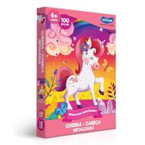QUEBRA-CABECA 100 Peças Metalizado Reino dos Unicornios JAK 2573 QUEBRA-CABECA 100 Peças Metalizado Reino dos Unicornios JAK 2573