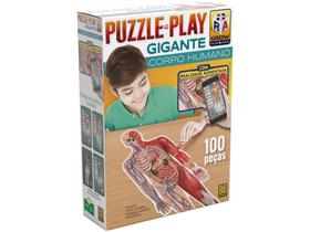 Quebra-cabeça 100 Peças Play Gigante - Corpo Humano Grow