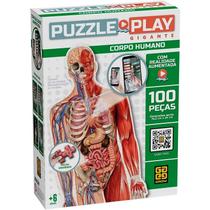 Quebra-cabeça 100 Peças Play Gigante - Corpo Humano Grow