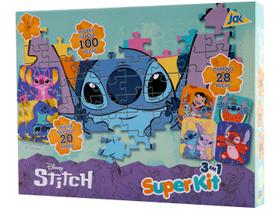 Quebra-cabeça 100 Peças Super Kit Stitch