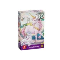 Quebra Cabeça 100 Peças Unicórnios Grow Quebra Cabeça 100 Peças Unicórnios Grow