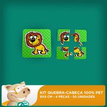 Quebra-cabeça 100% PET - 9 x 9 cm - 4 Peças - 12 unidades