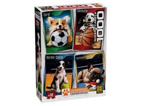 Quebra-cabeça 1000 Peças Cachorrinos Esportistas - Grow Quebra-cabeça 1000 Peças Cachorrinos Esportistas - Grow