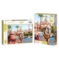 Quebra cabeça 1000 peças colorido egito puzzle pais & filhos Quebra cabeça 1000 peças colorido egito puzzle pais & filhos