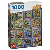 Quebra-cabeça 1000 peças Flores de Crochê Quebra-cabeça 1000 peças Flores de Crochê