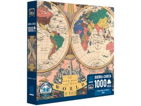 Quebra-cabeça 1000 Peças Game Office - O Novo Mapa do Mundo 1928 Toyster